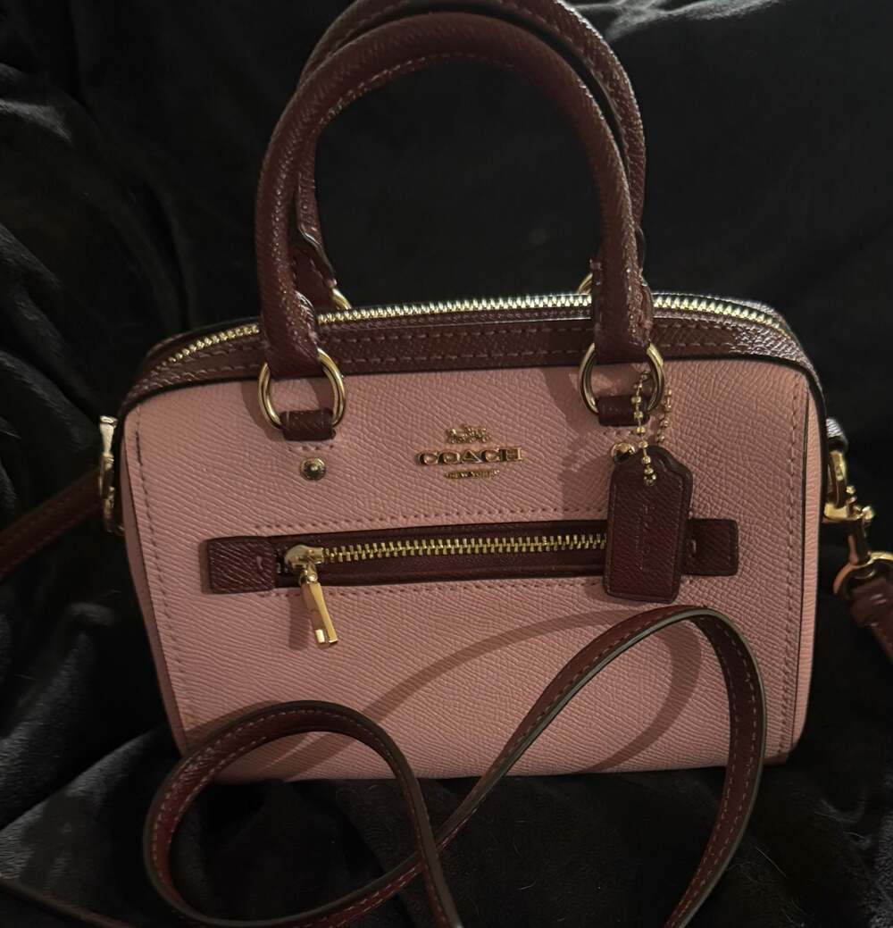 Coach Pink and Brown Satchel - Picture 3 of 13